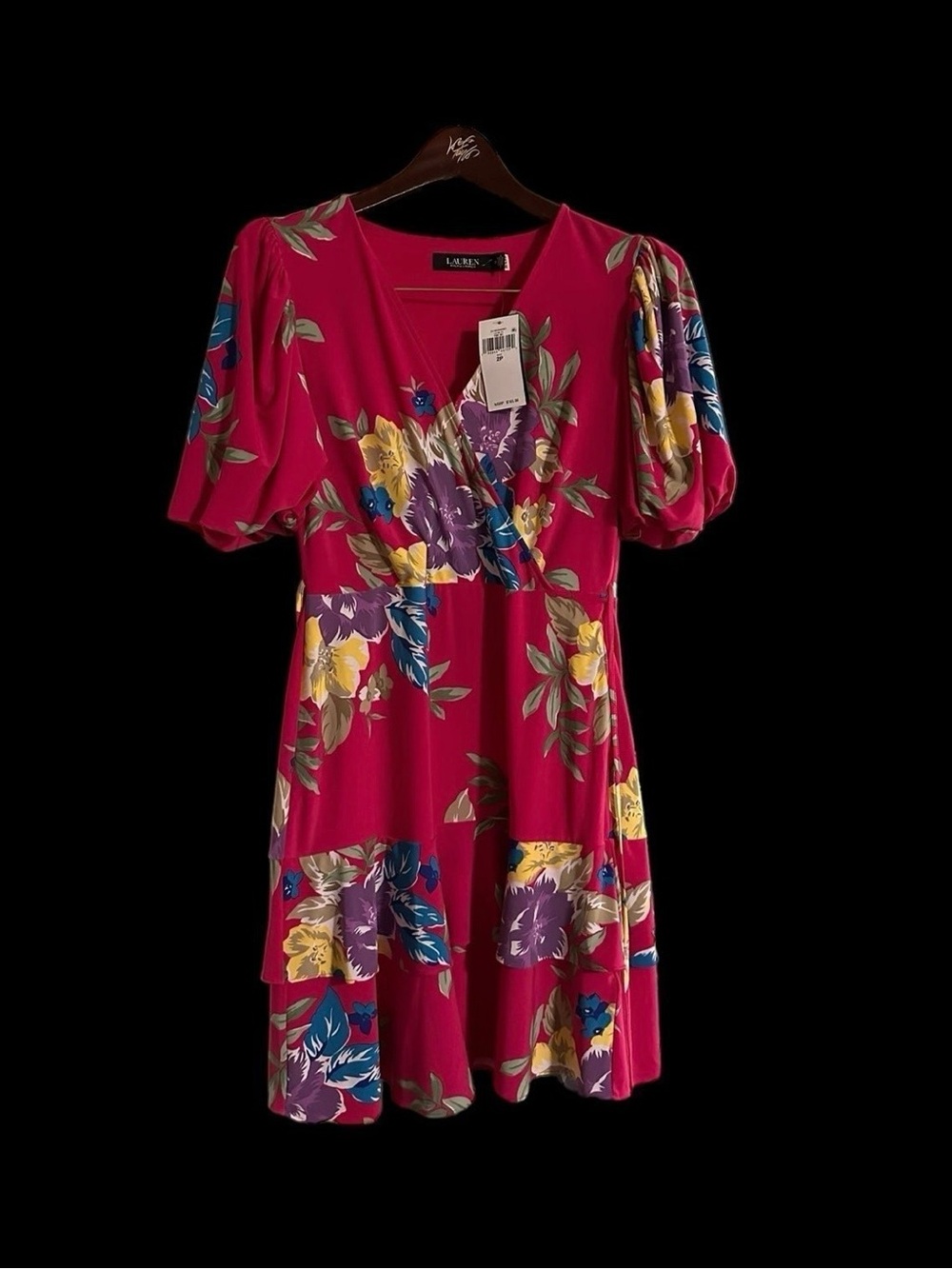 BNWT Ralph Lauren Petite pink floral dress MSRP $165 (2P)